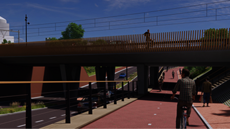 Impressie spoorwegonderdoorgang Zuidtangent Heerhugowaard