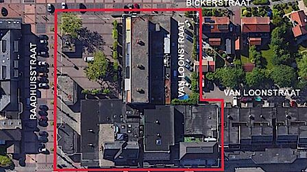 Foto van het ontwikkelplan van Raadhuisstraat aan de Middenweg